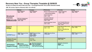 Group Timetable RNY